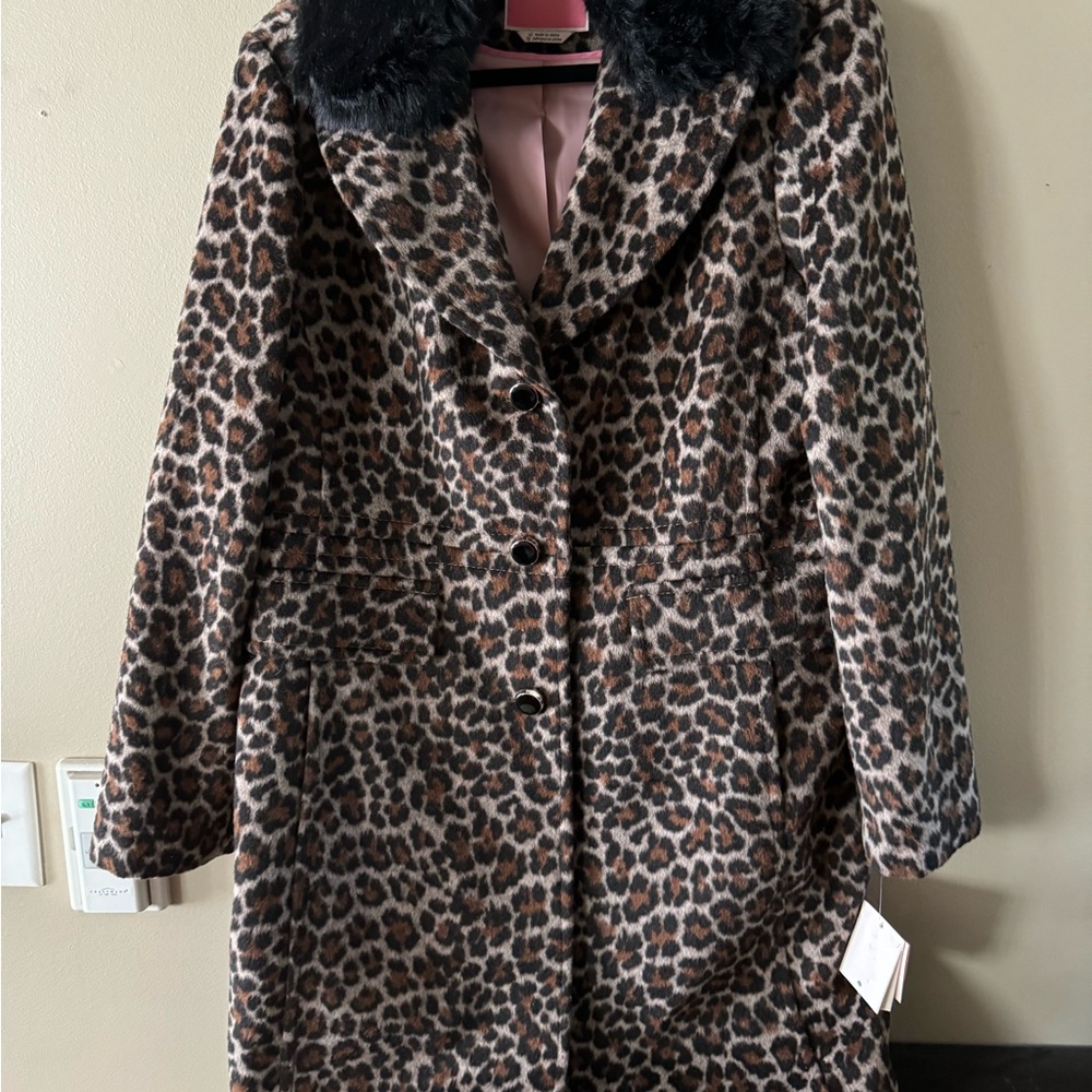 Kate Spade Teddy Leopard Print Jacket